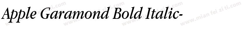 Apple Garamond Bold Italic字体转换